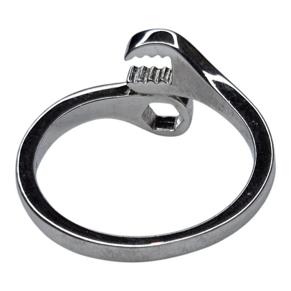 Vintage Wrench Ring Sterling Silver Size 11 Silver Industrial Tool Jewelry